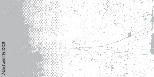 Abstract black and white grunge background featuring a vintage textured concrete wall with a rough gray stone pattern and dirty cement surface design