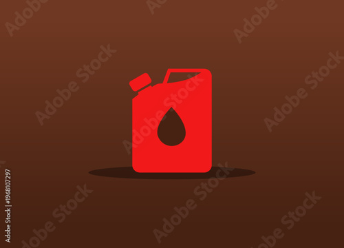 Isolated oil gallon on the floor 