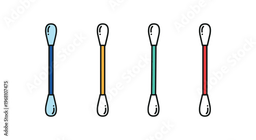 Alcohol Swab Line art vector modern abstract illustration