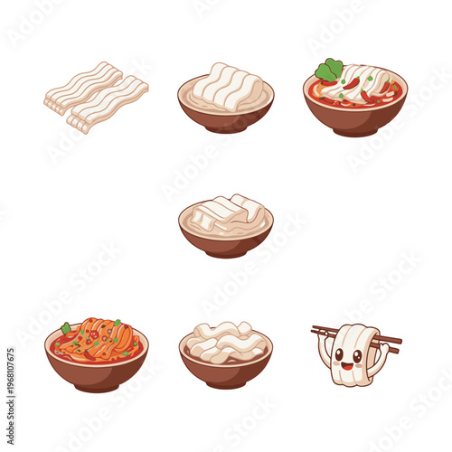 Set of fresh organic walnut kernels and whole nuts in bowl with cute walnut mascot character holding a spoon