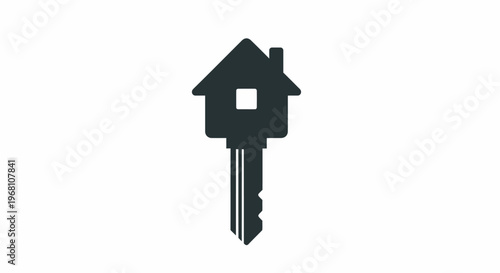 Home Key Icon Depicting Property Ownership and Real Estate Access Simplified