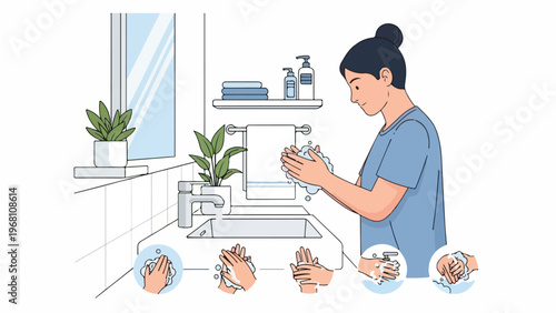 A healthy lifestyle reminder to practice good hygiene by washing your hands regularly and properly