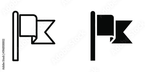 Comparative illustration of a parking sign in white and black color schemes