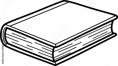 A single hardcover book lying down.