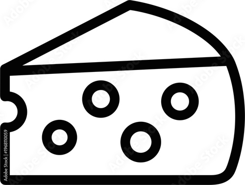 A slice of cheese with holes.