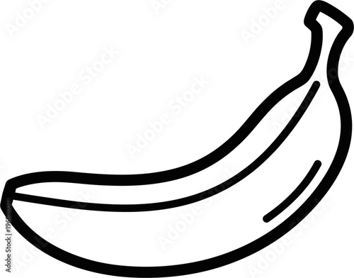A single ripe yellow banana fruit.