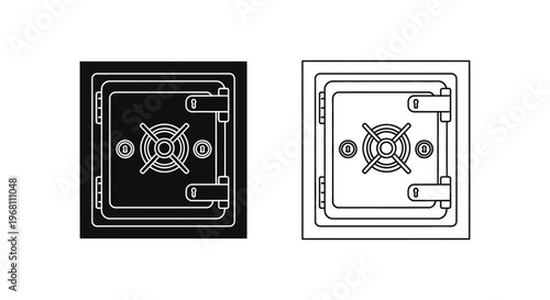 Safe Vault Lock Box Vector