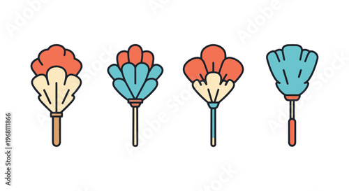 Feather Duster Line art vector creative simple illustration