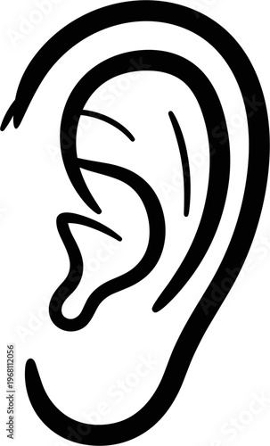 Human Ear Anatomy Close Up.