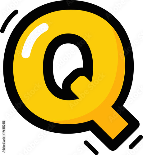 Large Yellow Question Mark Symbol.