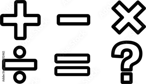 Mathematical Symbols Icons Set 1.