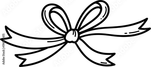 Ribbon bow tied decorative object.