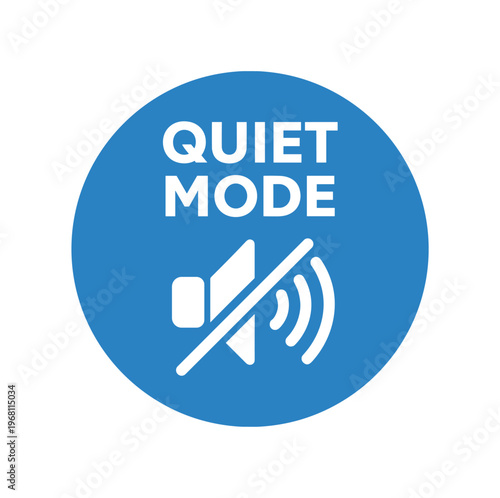 Quiet mode icon. mute audio, silence, no sound, do not disturb, phone mode, volume off, silent environment, library sign. flat vector illustration isolated on white background.