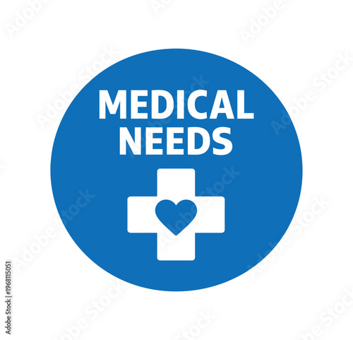 Medical needs icon. health, medical, first aid, patient assistance, emergency, supplies, care. healthcare symbol. hospital, clinic, medicines, help, support. 