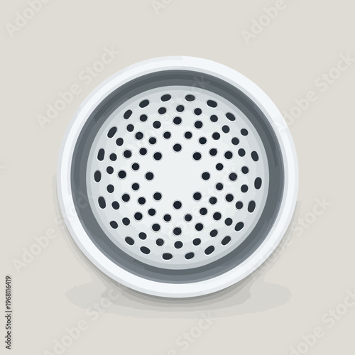 Tableau sur toile Modern Circular Sink Strainer with Perforated Surface
