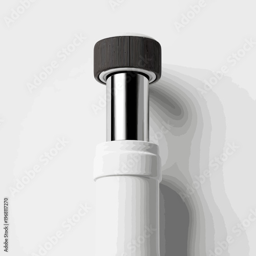 Modern Silver and Black Wine Bottle Stopper