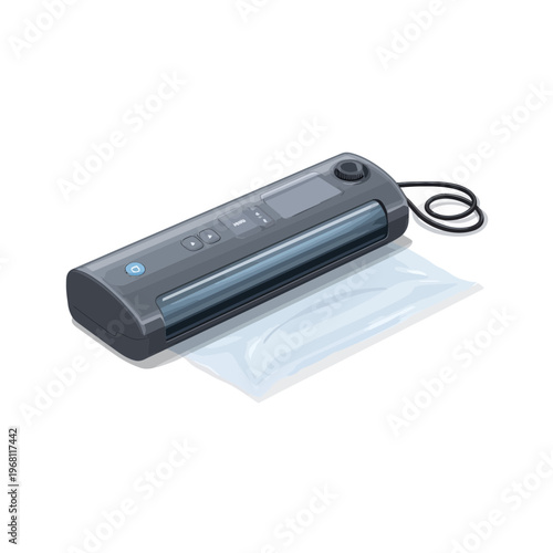 Modern Vacuum Sealer Appliance with Food Bag