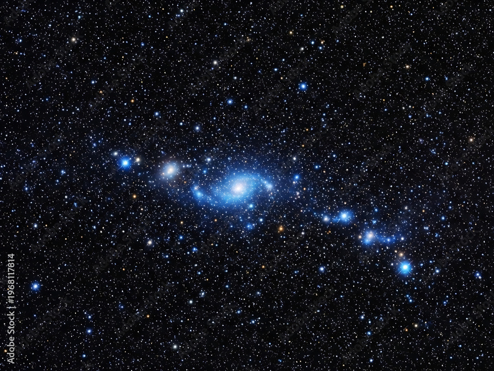 Fototapeta premium Cosmic galaxy in deep space with star clusters and stellar structures