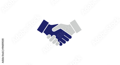 Graphic illustration of handshake symbol signifying partnership, agreement and collaboration