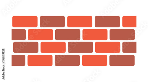 Brick wall solid icon with bricks vector illustration isolated on white background, glyph style for apps.