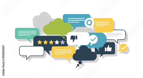 Dynamic visual representation of diverse online feedback and communication elements