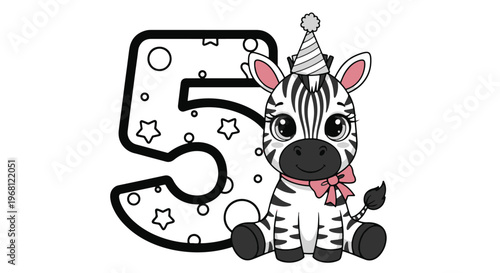 Zebra Celebrates Fifth Birthday with Festive Decorations