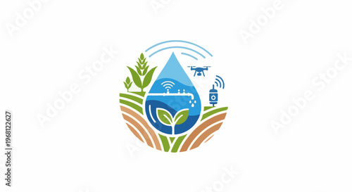 Smart farming technology enhances agriculture with precision watering and drone monitoring