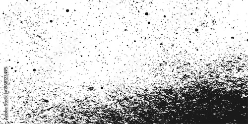 Abstract a monochrome textures illustration with a gritty overlay of speckled paint, ideal for evoking a sense of raw, authentic, and organic.
