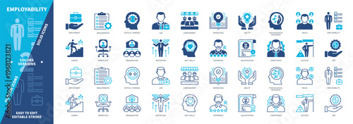 Фотография Employability icon set