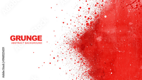 A vibrant red grunge texture with splatters and a distressed abstract background.