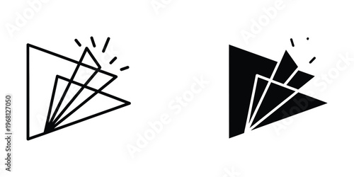 Geometric transformation of a triangle through overlapping and shading techniques