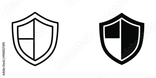 Comparison of a traditional shield and a modernized black shield design