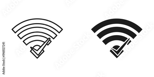Comparison of wifi signal strength indicators with varying bar fill levels