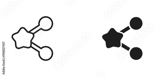 Contrasting graphical representations of molecular structures with star and circular elements