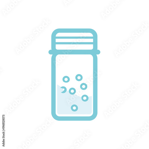 Simple salt shaker icon design isolated