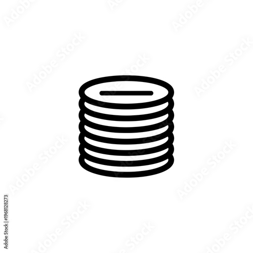Stack of Coins Icon Isolated