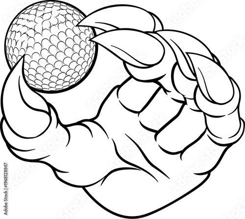 A golf claw sports illustra...