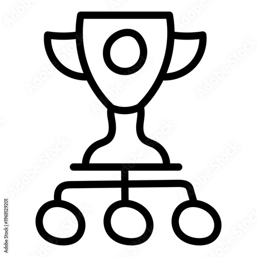 linear design icon of trophy network 