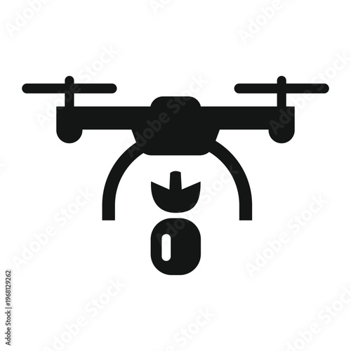 A drone drops a bomb causing destruction and chaos in a war-torn area with devastating war effect