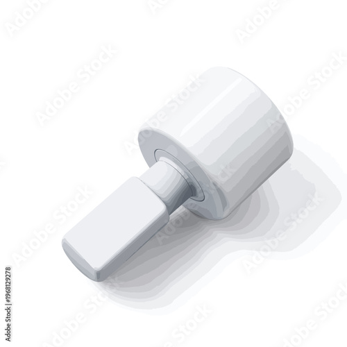 White Silicone Bottle Stopper on Transparent Background