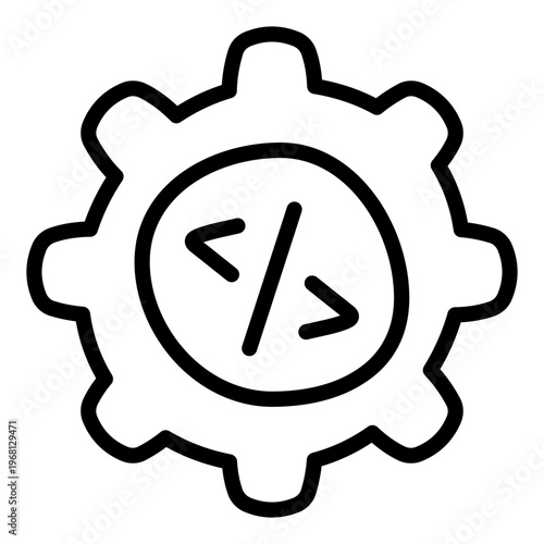 Editable design icon of coding 