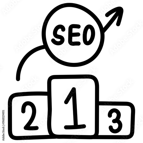 Position ranking board, icon of Seo ranking 