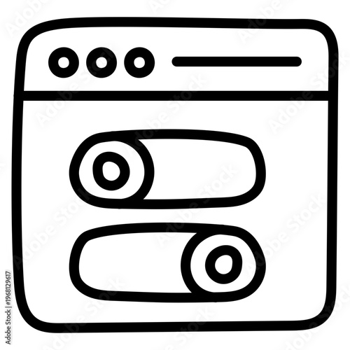 A colored design icon of toggle buttons