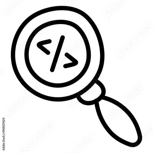 Modern design icon of search coding 