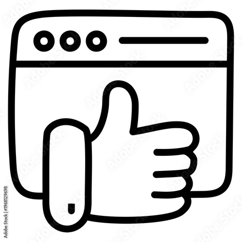 An eye catching design icon of customer feedback 