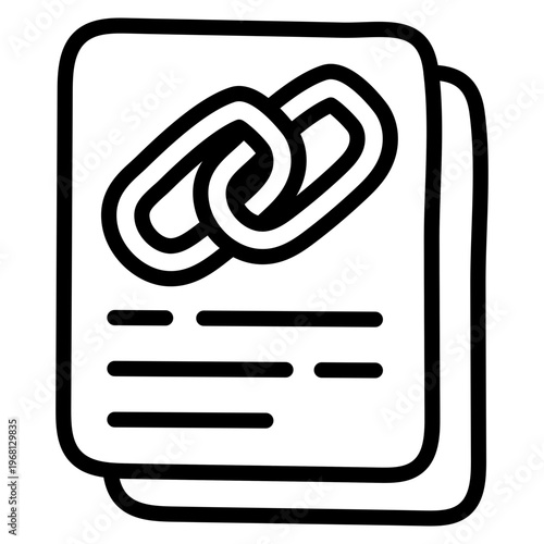 Modern design icon of linked file