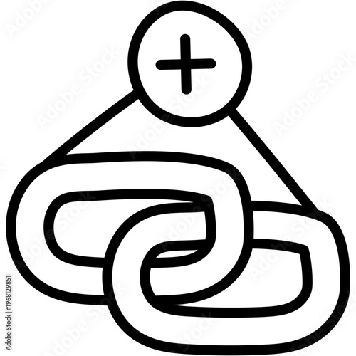 A beautiful design icon of add linkage 