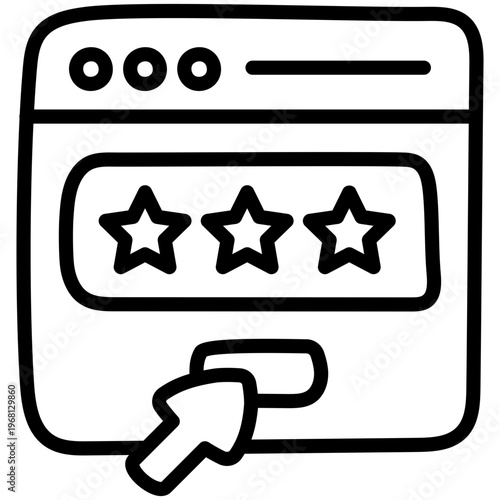 An eye catching design icon of customer feedback 