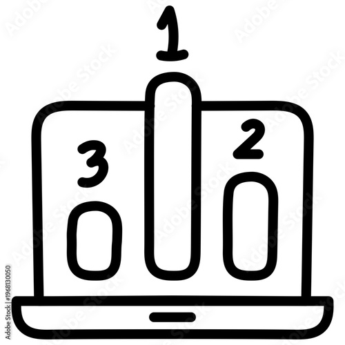 Position ranking board, icon of leaderboard