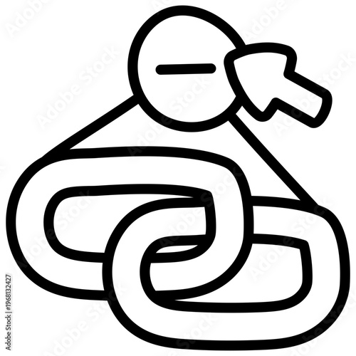 A beautiful style icon of remove linkage 